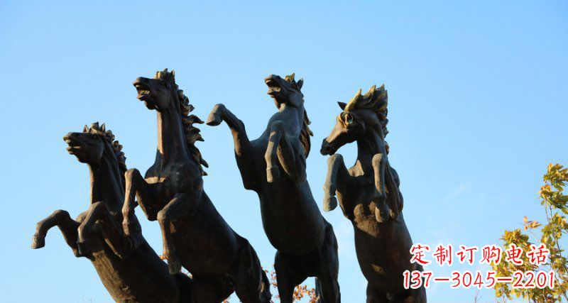 益阳广场立马动物铜雕 (2)
