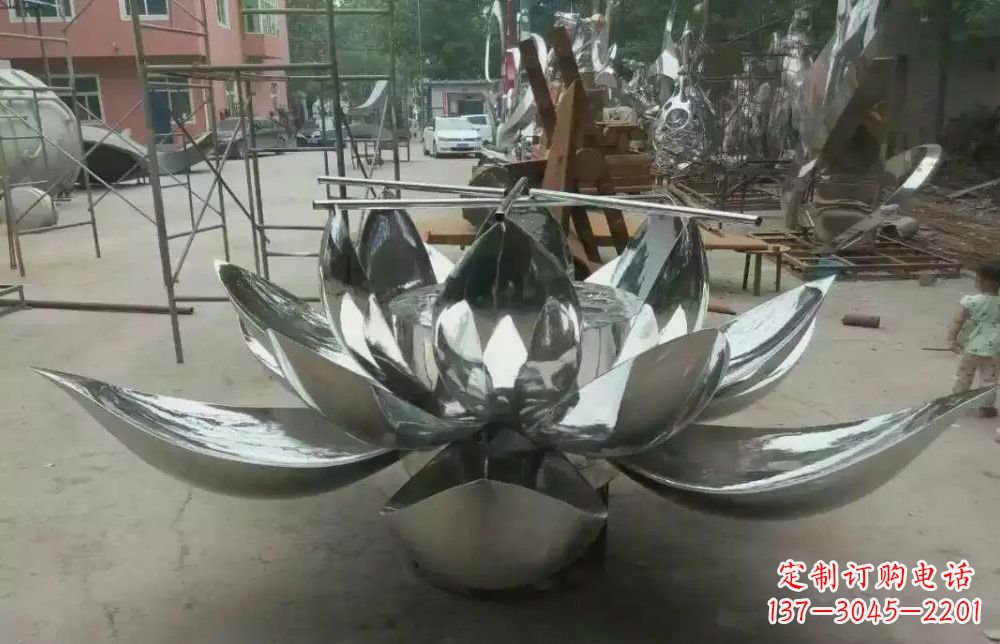 益阳精致独特的莲花不锈钢雕塑