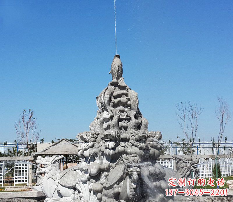 益阳令人称羡的广场龙龟喷泉石雕