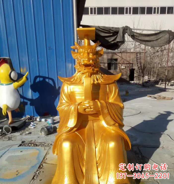 益阳中领雕塑:精美龙王铜雕