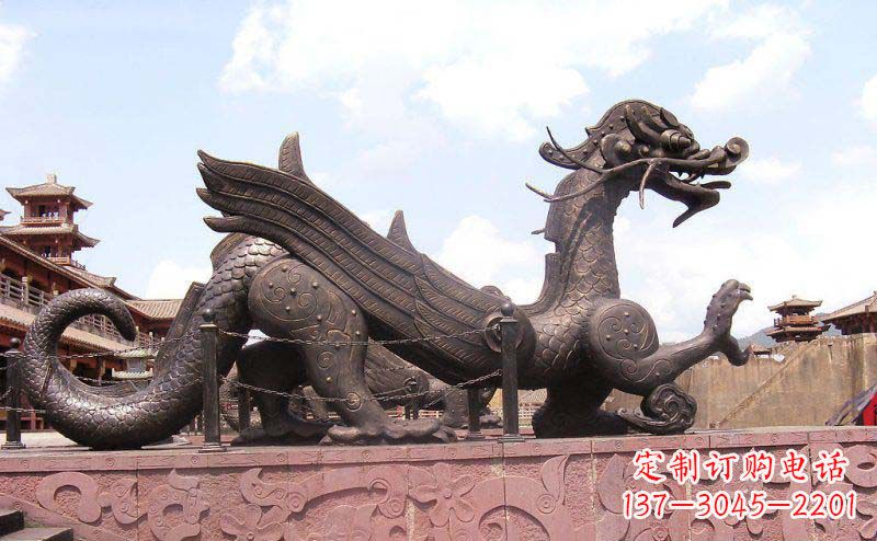 益阳广场貔貅景观铜雕
