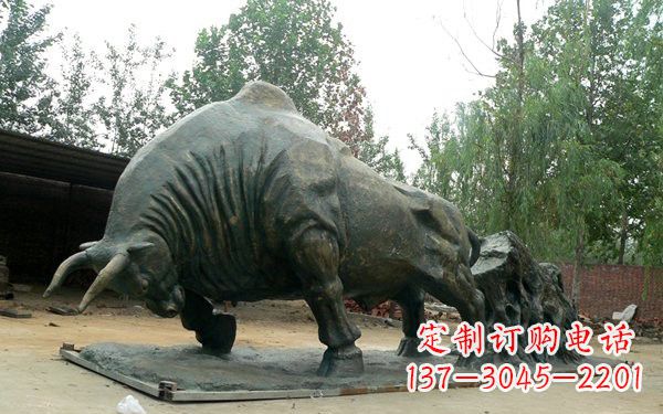 益阳广场企业拓荒牛铜雕