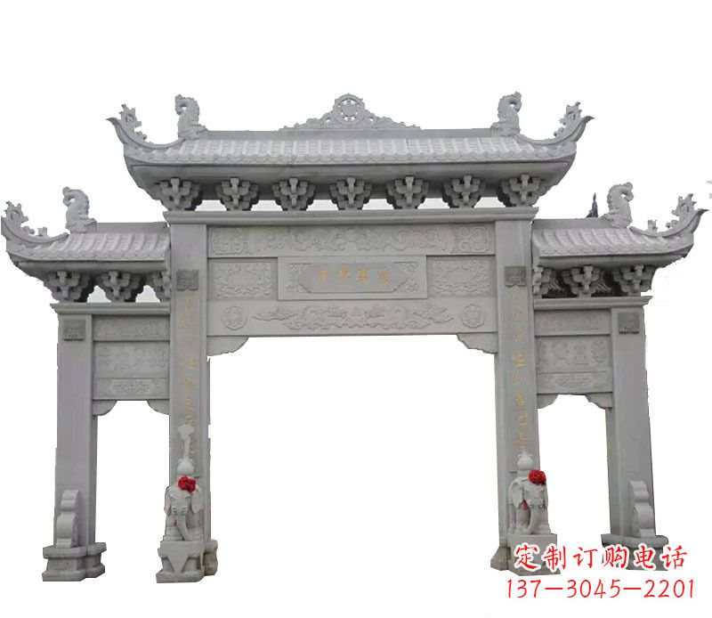 益阳广场牌坊石艺雕塑,增添非凡的景观魅力