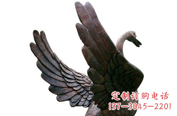 益阳中领雕塑|优雅大气的铜雕天鹅