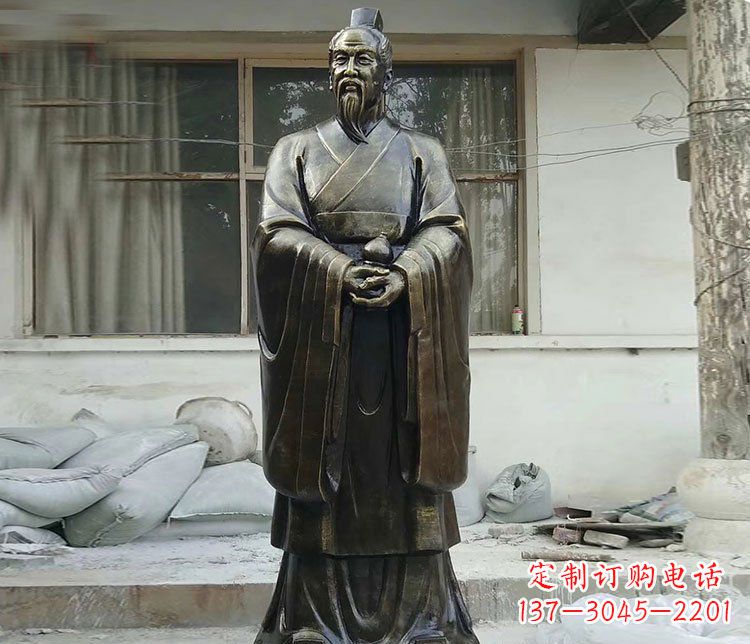 益阳扁鹊人物铜雕塑,高雅栩栩如生