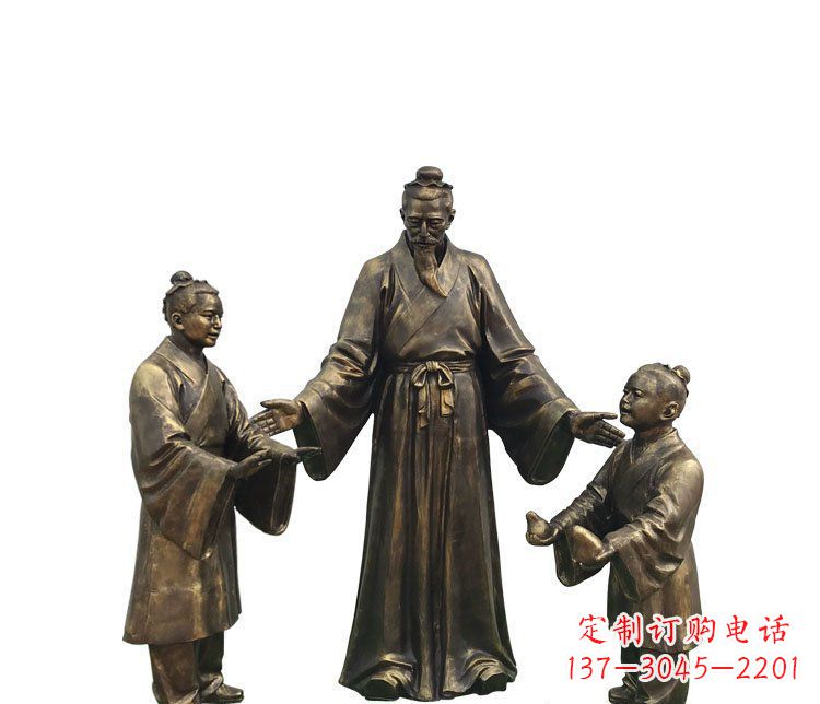 益阳广场铜雕孔融让梨人物雕塑