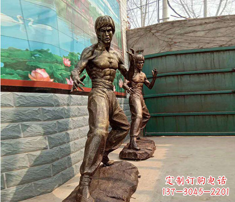 益阳专业定制李小龙铜雕小品