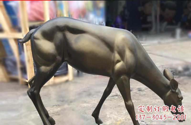 益阳真实毛发的梅花鹿雕塑