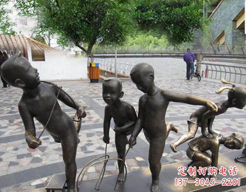益阳专业定制广场铜雕儿童雕塑