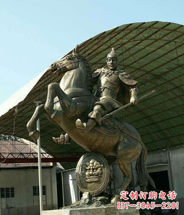益阳广场赵云赵子龙人物铜雕