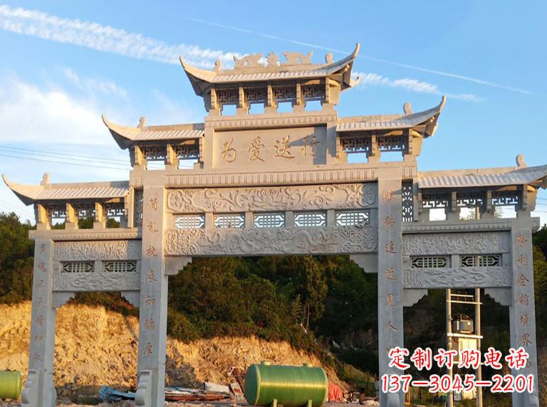 益阳海北石雕牌坊——高品质定制雕塑