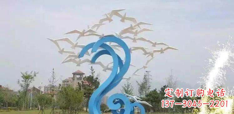 益阳精美海鸥雕塑,传递美好海洋情怀