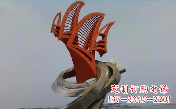 益阳定制不锈钢帆船雕塑