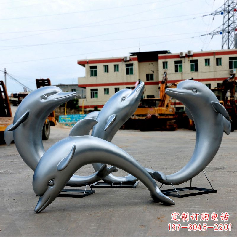 益阳海豚玻璃钢雕塑