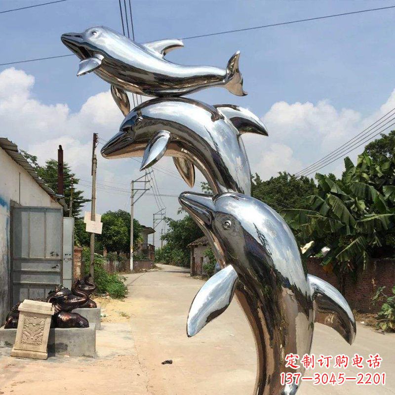 益阳海豚不锈钢雕塑,让你的空间充满自然之美