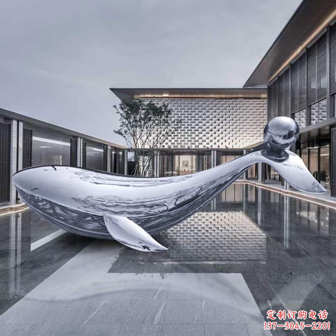 益阳真实写照-海豚不锈钢镜面雕塑