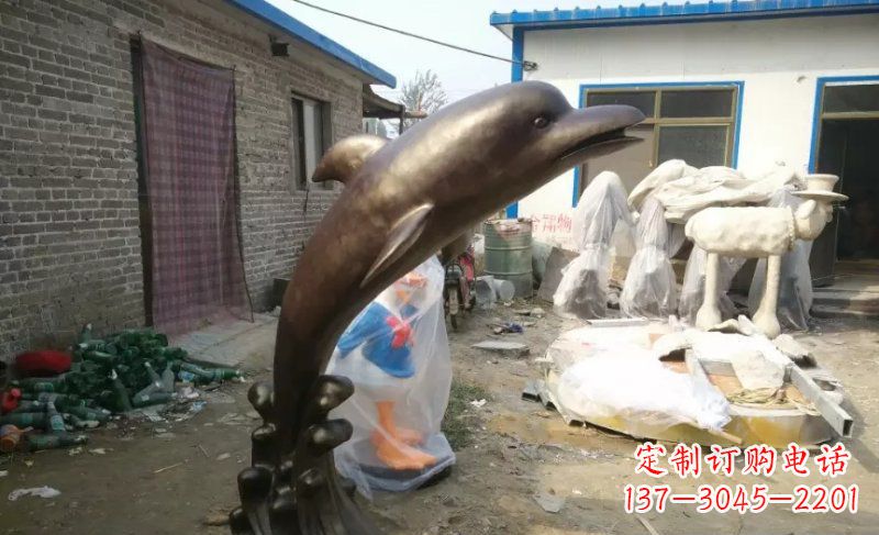 益阳海豚精美铜雕,给你不一样的视觉享受