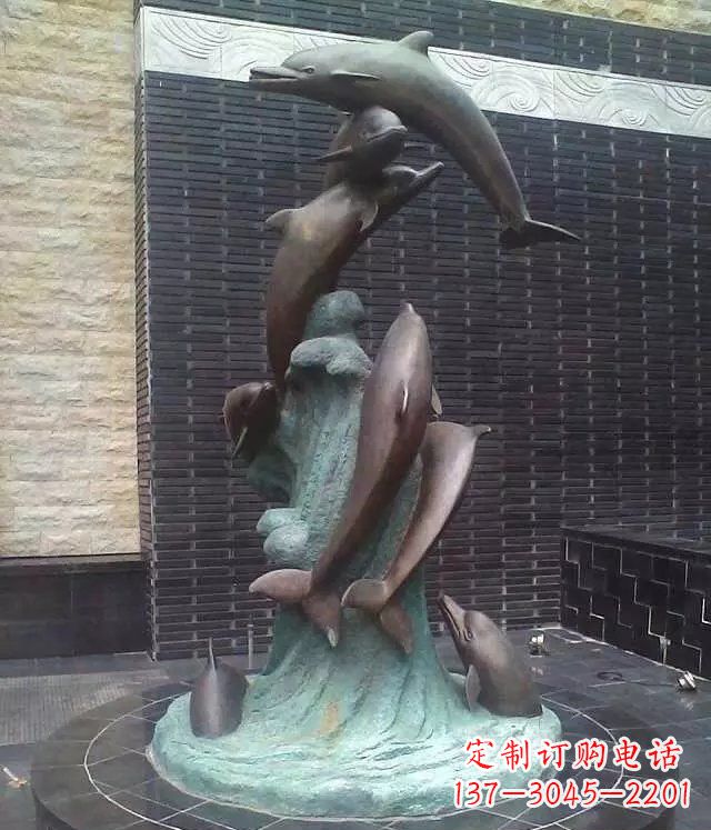 益阳铜雕海豚:艺术与精美结合