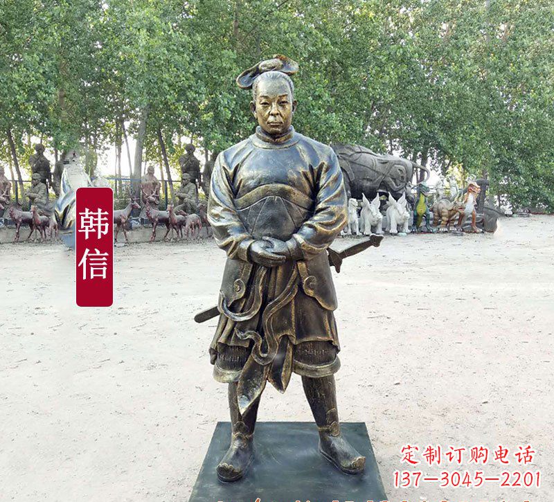 益阳韩信铜质雕像,传承传统工艺及神秘古迹