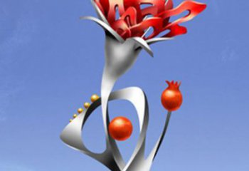 益阳精美不锈钢石榴花雕塑，震撼了审美的眼睛