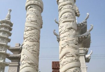 益阳传承雄风，精美绝伦的盘龙柱石雕