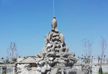 益阳令人称羡的广场龙龟喷泉石雕