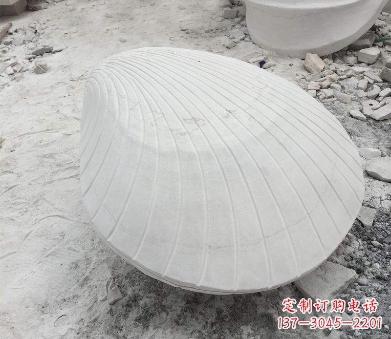 益阳用贝壳雕刻出美丽的汉白玉雕塑