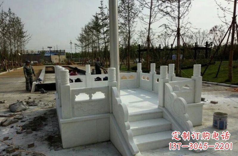 益阳汉白玉国旗台石雕