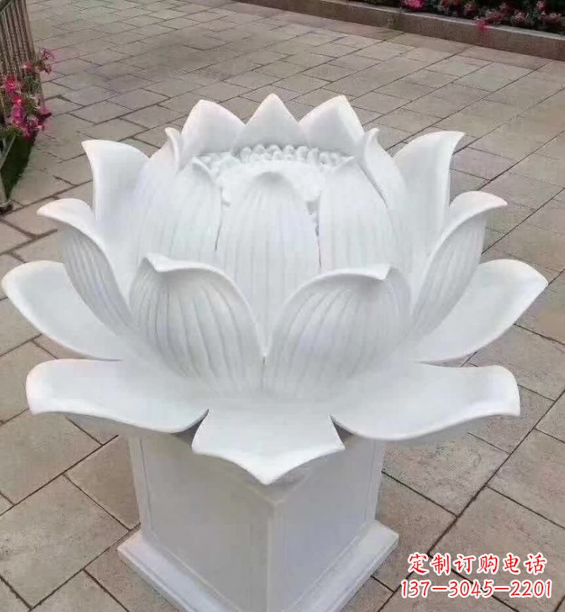 益阳汉白玉荷花雕塑,把温暖带入家中