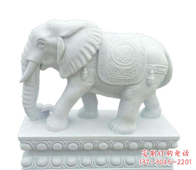 益阳汉白玉吉祥大象