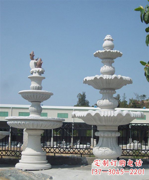 益阳汉白玉精美喷泉雕塑