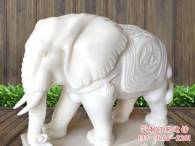 益阳玉雕吉祥大象石雕,祈福家中镇宅