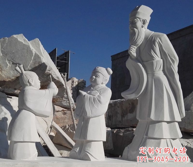益阳以孔融让梨石雕塑陪伴你的每一天