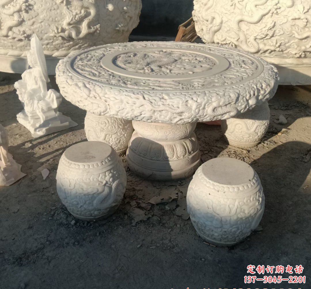 益阳中领雕塑推出的汉白玉魔力龙雕塑,以汉白玉…