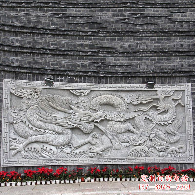 益阳汉白玉龙纹浮雕墙,专为您打造贵族感