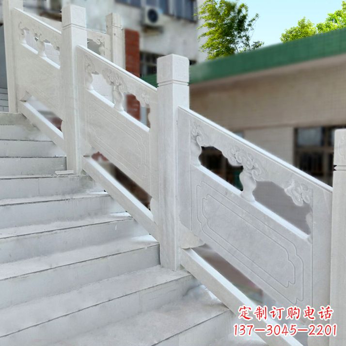 益阳高雅精致的汉白玉楼梯石雕栏杆