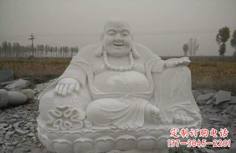 益阳质感非凡的汉白玉弥勒佛雕塑