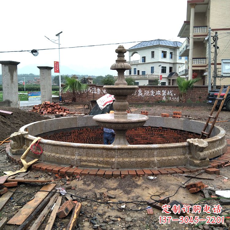 益阳汉白玉喷泉石雕