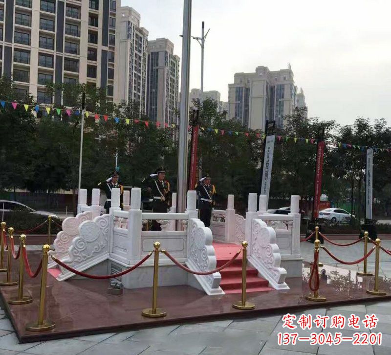 益阳汉白玉企业升旗台国旗台
