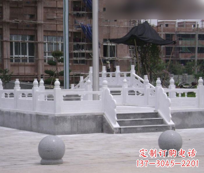 益阳汉白玉校园升旗台石雕