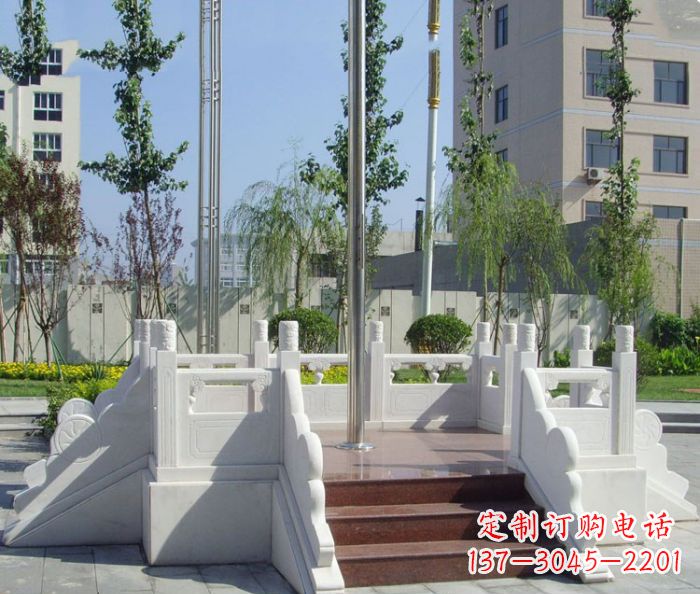 益阳汉白玉升旗台校园石雕