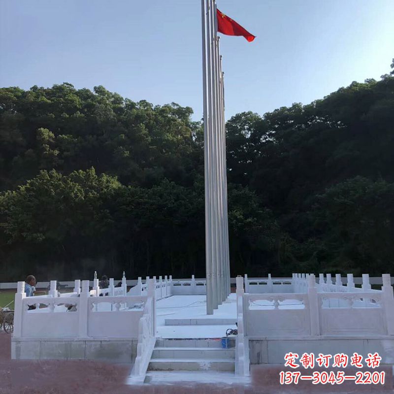 益阳汉白玉石雕国旗台
