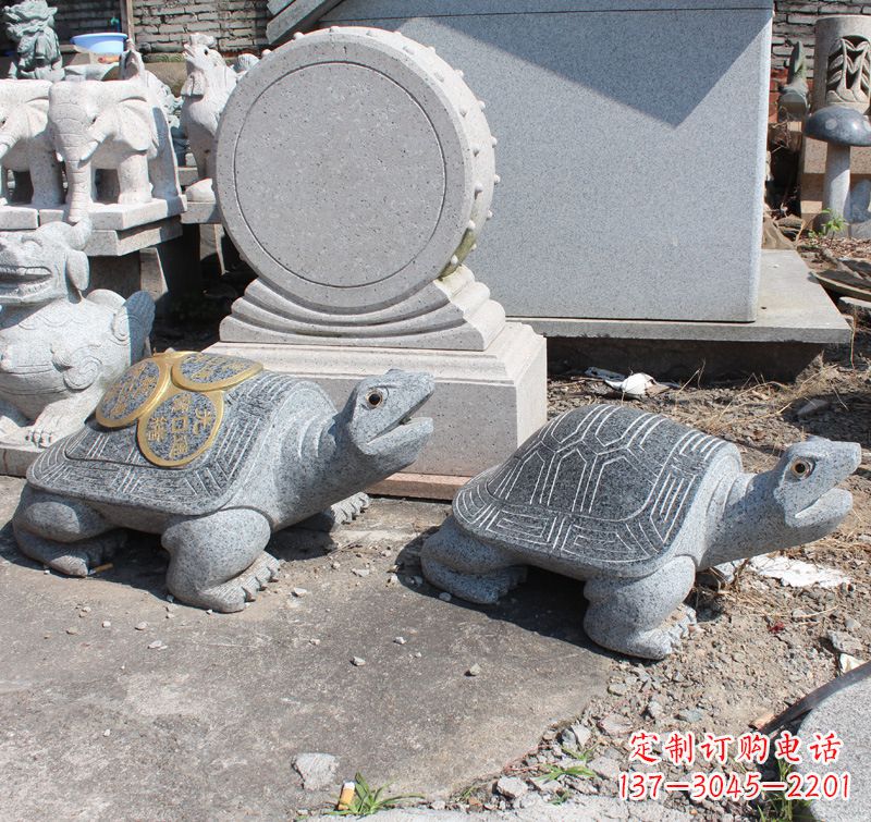 益阳质朴弥足细节的乌龟雕塑