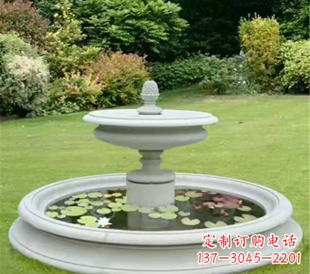 益阳紫罗兰汉白玉喷泉雕塑