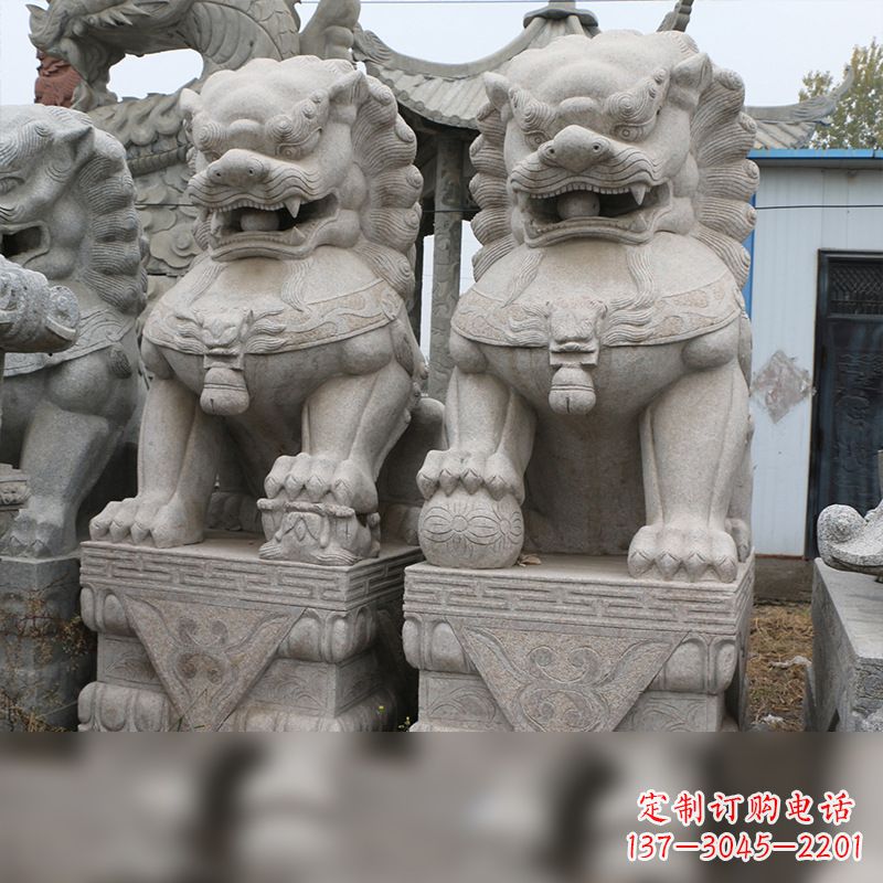 益阳汉白玉天安门石狮子