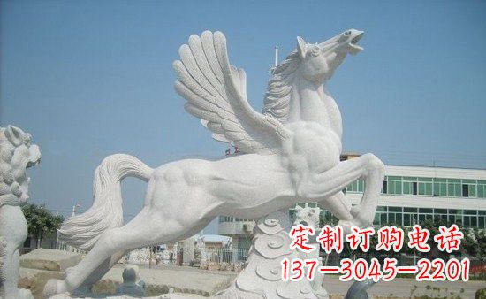 益阳精美祥云飞马石雕,古朴大气