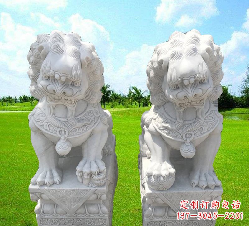 益阳汉白玉狮子雕塑，带您走进文化的世界