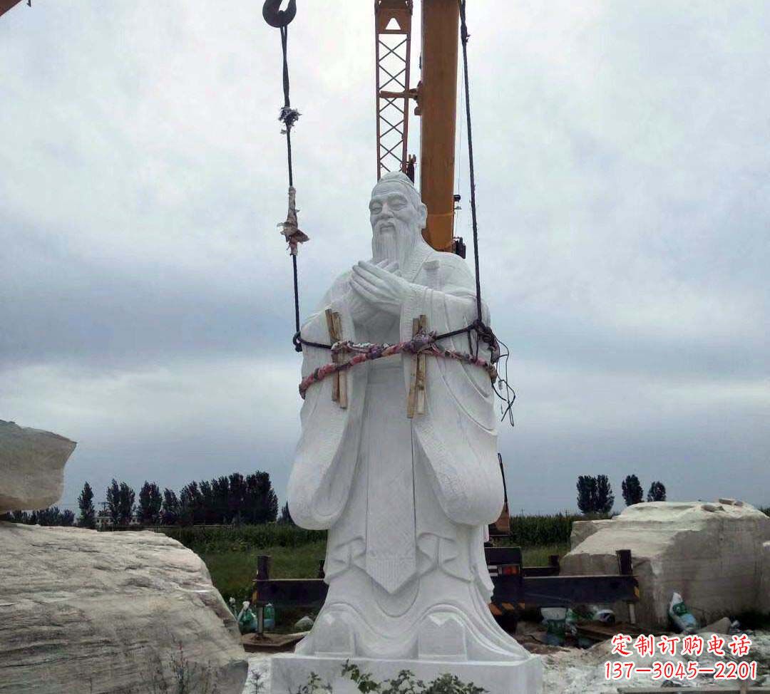 益阳超越传统汉白玉校园孔子雕塑