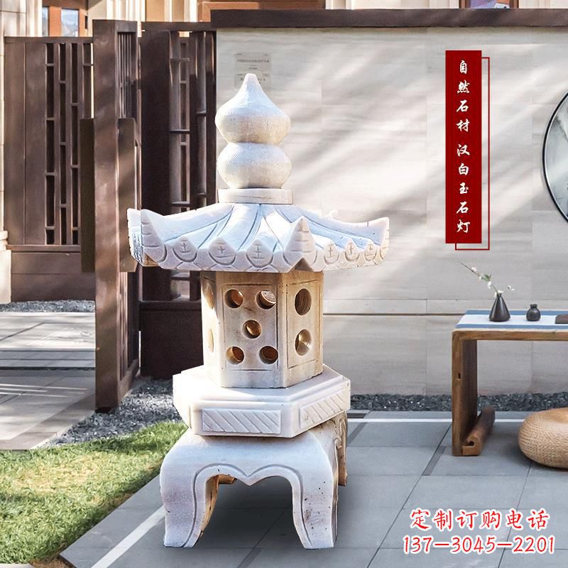 益阳中领雕塑-经典经典汉白玉灯笼园林雕塑