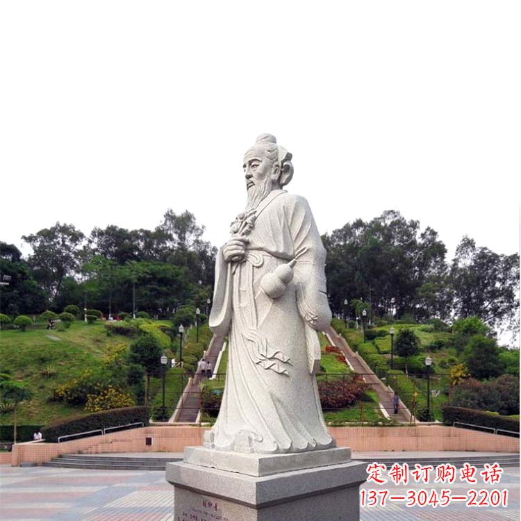 益阳张仲景石雕雕塑,精工细作,传承古代文化